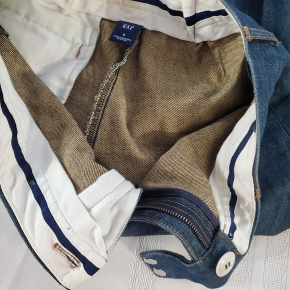 Gap Classic Pleated 100% Cotton Jean Pants  Size 6 - Picture 10 of 12